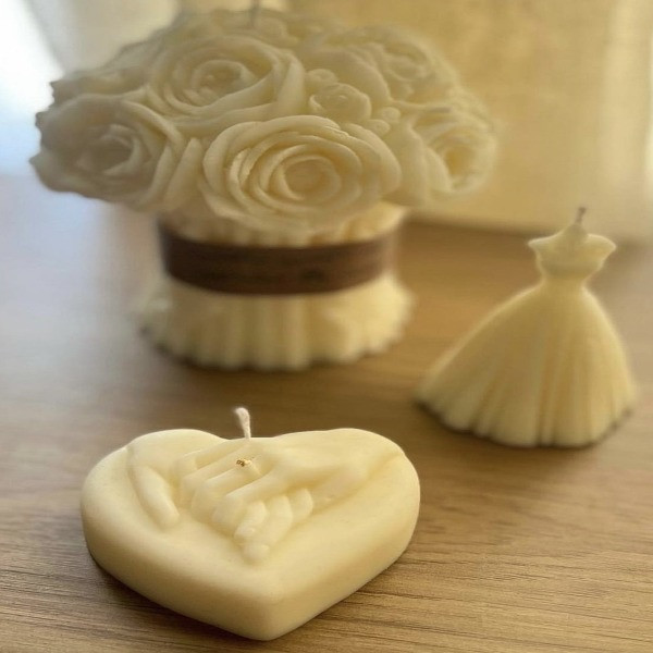 A Set of Three Handmade Candles